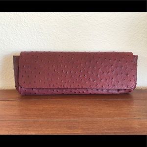 Ostrich Leather Clutch